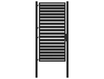 vidaXL Tuinhek afsluitbaar 100x180 cm aluminium zwart