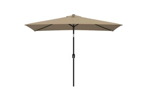 Parasol Taupe 300x200cm - Metalen Paal & Zwengelmechanisme - 40% Korting