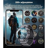 LIGE Smartwatch Heren, 1.43" AMOLED Smart Watch met 24/7 Hartslag, SpO2, Duur Van de Slaap voor Android iOS, 170+ Sportmodi Sporthorloge, UP68 Waterdicht, 200+ Wijzerplaten, Grafietzwart
