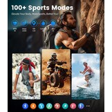 LIGE Smartwatch Heren, 1.43" AMOLED Smart Watch met 24/7 Hartslag, SpO2, Duur Van de Slaap voor Android iOS, 170+ Sportmodi Sporthorloge, UP68 Waterdicht, 200+ Wijzerplaten, Grafietzwart