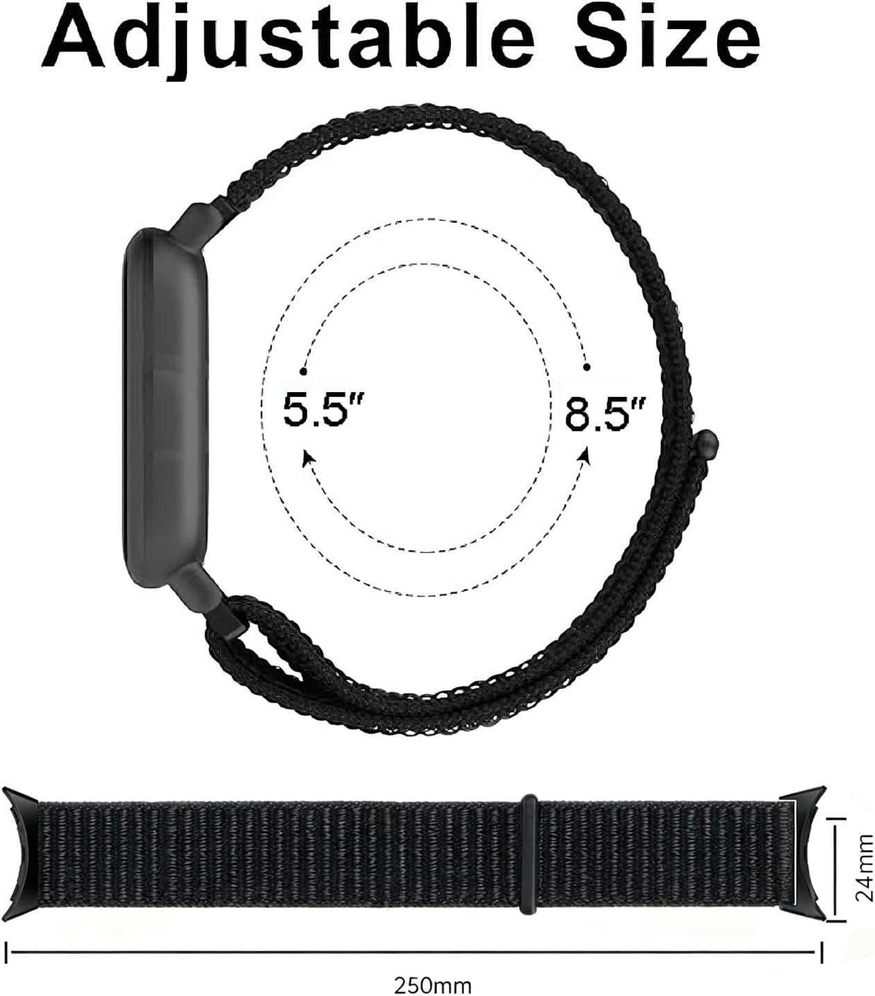 Nylon Horlogeband voor Google Pixel Watch 3 en 4 45 mm - Sportieve Vervangingsband