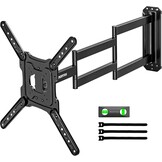 monTEK TV Muurbeugel met 946 mm Extra Lange Arm voor 23-65 inch LCD/LED/OLED TV tot 35 kg, Kantelbaar en 180° Draaibaar, Hoek TV Beugel Ruimtebesparend Ontwerp, Max. VESA 600 x 400 mm - Maat 23"-65"/946 mm Langarm