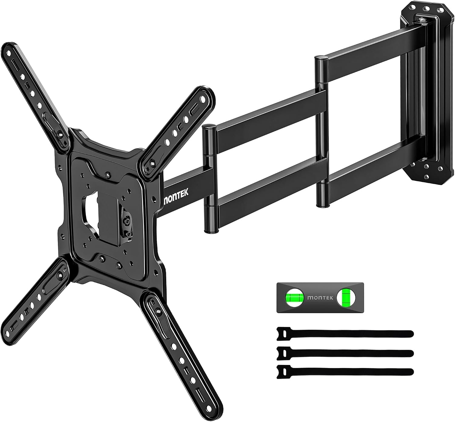 monTEK TV Muurbeugel met 946 mm Extra Lange Arm voor 23-65 inch LCD/LED/OLED TV tot 35 kg, Kantelbaar en 180° Draaibaar, Hoek TV Beugel Ruimtebesparend Ontwerp, Max. VESA 600 x 400 mm - Maat 23"-65"/946 mm Langarm