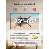 monTEK TV Muurbeugel met 946 mm Extra Lange Arm voor 23-65 inch LCD/LED/OLED TV tot 35 kg, Kantelbaar en 180° Draaibaar, Hoek TV Beugel Ruimtebesparend Ontwerp, Max. VESA 600 x 400 mm - Maat 23"-65"/946 mm Langarm
