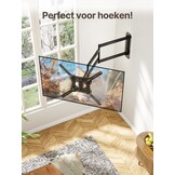 monTEK TV Muurbeugel met 946 mm Extra Lange Arm voor 23-65 inch LCD/LED/OLED TV tot 35 kg, Kantelbaar en 180° Draaibaar, Hoek TV Beugel Ruimtebesparend Ontwerp, Max. VESA 600 x 400 mm - Maat 23"-65"/946 mm Langarm