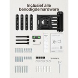 monTEK TV Muurbeugel met 946 mm Extra Lange Arm voor 23-65 inch LCD/LED/OLED TV tot 35 kg, Kantelbaar en 180° Draaibaar, Hoek TV Beugel Ruimtebesparend Ontwerp, Max. VESA 600 x 400 mm - Maat 23"-65"/946 mm Langarm