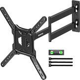 monTEK TV Muurbeugel met 946 mm Extra Lange Arm voor 23-65 inch LCD/LED/OLED TV tot 35 kg, Kantelbaar en 180° Draaibaar, Hoek TV Beugel Ruimtebesparend Ontwerp, Max. VESA 600 x 400 mm - Maat 23"-65"/946 mm Langarm