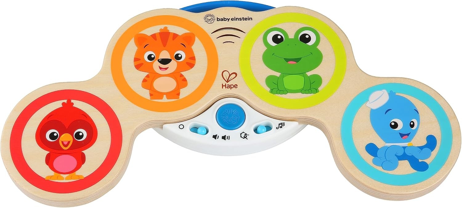 Baby Einstein Hape Magic Touch Drums Muzikaal Houten Speelgoed, Vanaf 6 Maanden