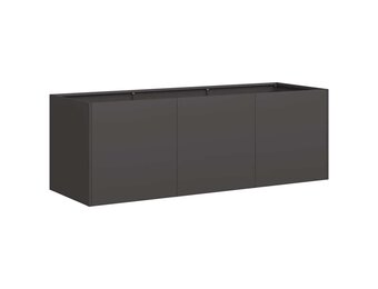 vidaXL Plantenbak 120x40x40 cm koudgewalst staal zwart