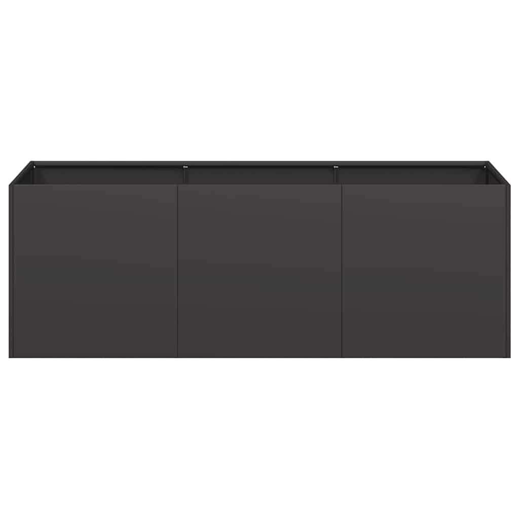 vidaXL Plantenbak 120x40x40 cm koudgewalst staal zwart