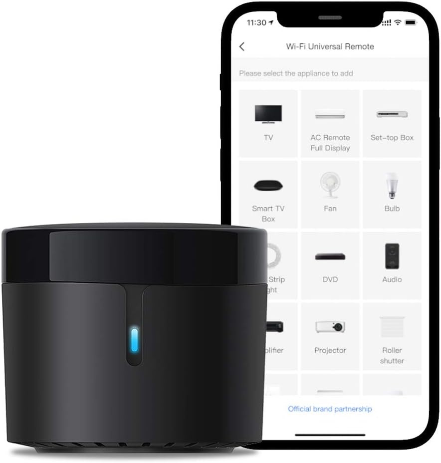 Broadlink RM4 Mini Universele IR Audio Video Afstandsbediening, Smart Home Wi-Fi Remote Hub, compatibel met Alexa - Maat RM4 mini