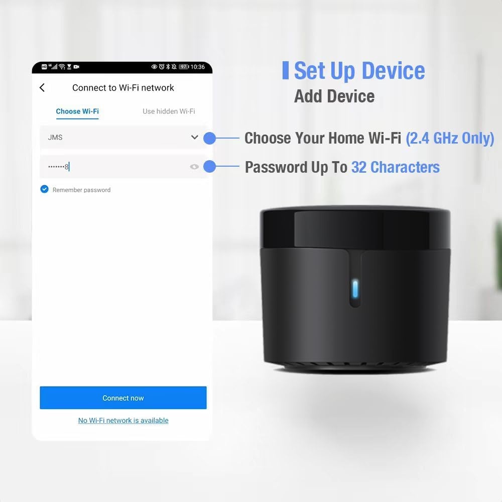 Broadlink RM4 Mini Universele IR Audio Video Afstandsbediening, Smart Home Wi-Fi Remote Hub, compatibel met Alexa - Maat RM4 mini