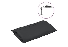 Zwart Parasoldoek 300 cm - UV-beschermend & Vervangbaar - 37% Korting