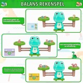 Montessori 4-in-1 visspelset, speelgoed met balansspel en cijfers, leerspellen, kinderspeelgoed met 21 vissen, 2 hengels en 10 kaarten, voor kinderen vanaf 3, 4, 5, 6