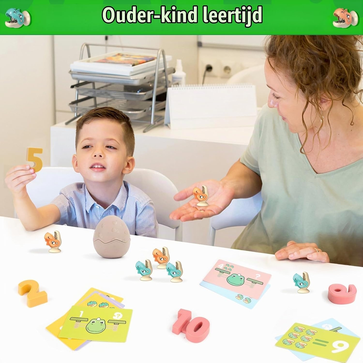 Montessori 4-in-1 visspelset, speelgoed met balansspel en cijfers, leerspellen, kinderspeelgoed met 21 vissen, 2 hengels en 10 kaarten, voor kinderen vanaf 3, 4, 5, 6