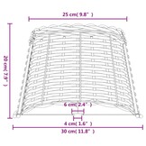 vidaXL Lampenkap Ø30x20 cm wicker wit