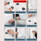 Intelligente slimme wc-bril, bidet, verwarmde zitting met 3 temperatuurniveaus, automatische sluiting, led-temperatuurweergave, nachtlampje en IPX4 spatwaterbescherming, V-type verwarmde toiletbril