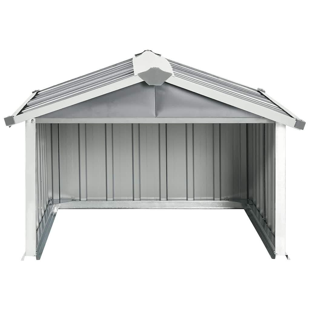 vidaXL Overkapping voor robotmaaier 92x97x63 cm staal grijs
