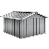 vidaXL Overkapping voor robotmaaier 92x97x63 cm staal grijs