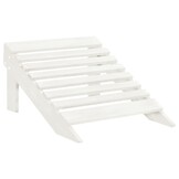 vidaXL Tuinstoel met hocker hout wit