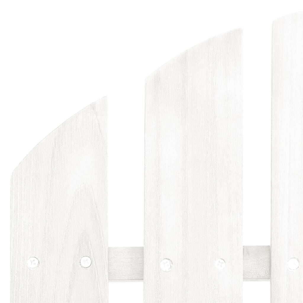 vidaXL Tuinstoel met hocker hout wit