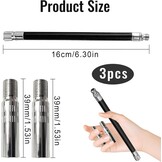 Fietsventieladapter, verlenging voor bandventieldop, 39 mm, ventielverlenging, terugslagventiel, met rubberen verlengpomp, verlengadapter
