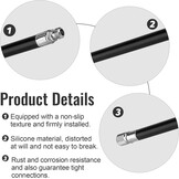 Fietsventieladapter, verlenging voor bandventieldop, 39 mm, ventielverlenging, terugslagventiel, met rubberen verlengpomp, verlengadapter