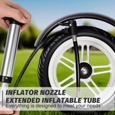 Fietsventieladapter, verlenging voor bandventieldop, 39 mm, ventielverlenging, terugslagventiel, met rubberen verlengpomp, verlengadapter