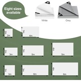 WOLTU Waterdicht afdekzeil voor buiten, ingestanste oogjes, PE 140 gr./m², afdekking voor zwembad, auto, tuinmeubelen, regenbestendig en winddicht, 2 x 3 m, wit