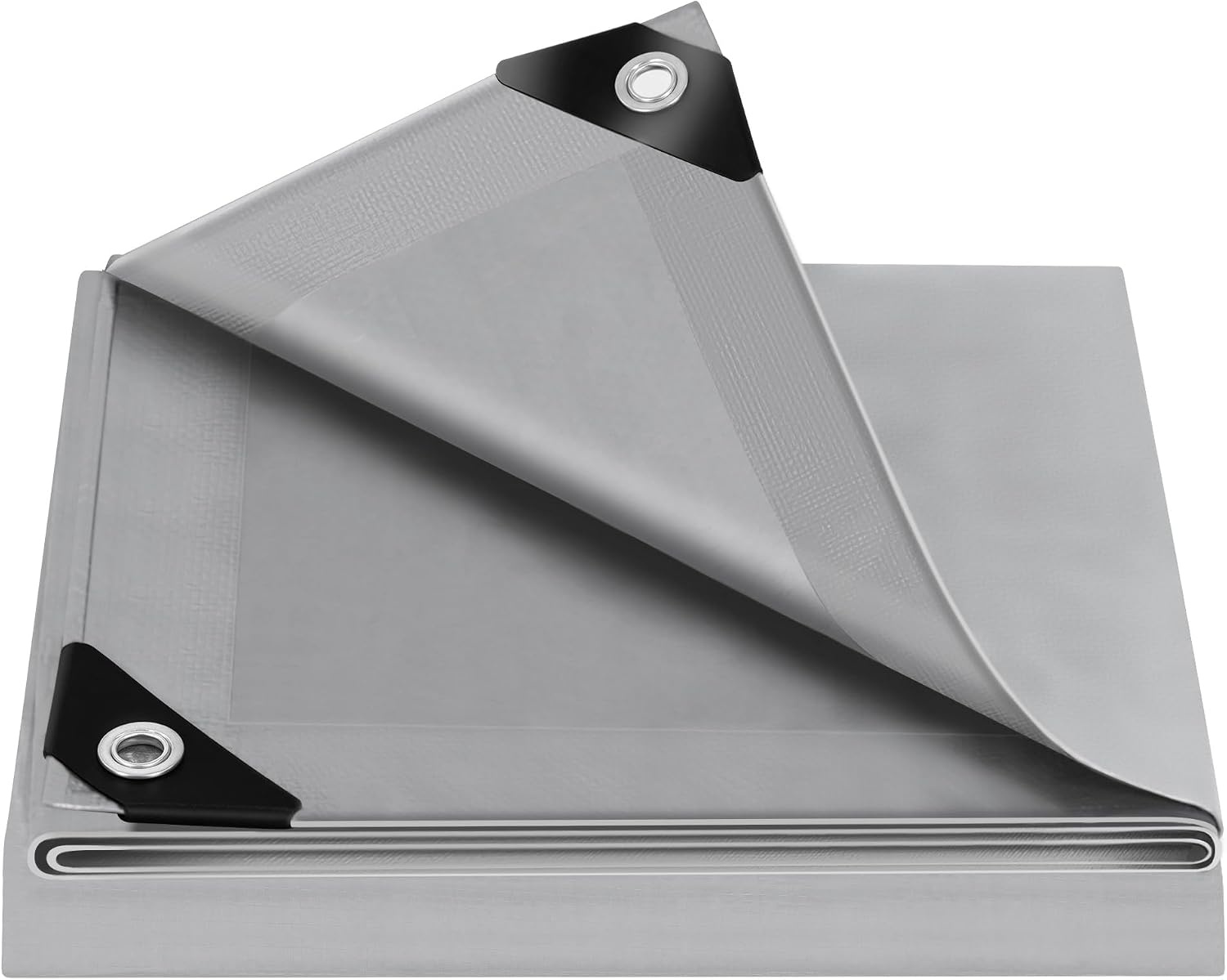 WOLTU Waterdicht afdekzeil voor buiten, ingestanste oogjes, PE 140 gr./m², afdekking voor zwembad, auto, tuinmeubelen, regenbestendig en winddicht, 2 x 3 m, wit
