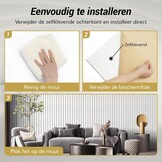 TONOR 4 Pack Grote Akoestische Panelen, 120x60x0,9cm Akoestische Muurpaneel, Zelfklevende Geluiddichte Panelen, Decoratieve Geluiddichte Muurpanelen voor Echo Absorptie voor Home Studio Kantoor, Grijs