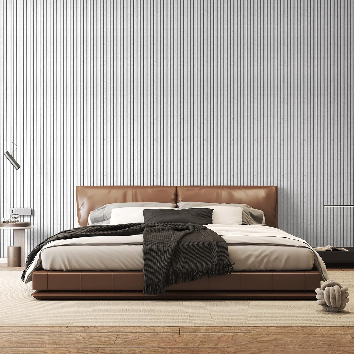 TONOR 4 Pack Grote Akoestische Panelen, 120x60x0,9cm Akoestische Muurpaneel, Zelfklevende Geluiddichte Panelen, Decoratieve Geluiddichte Muurpanelen voor Echo Absorptie voor Home Studio Kantoor, Grijs