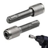 2 stuks SDS Plus-adapters, 6,35 mm bithouder, zeskantige schachtboorhouder, kan worden gebruikt voor zeskantboren, boren, hulzen, geschikt voor vierkante boorhamers, lichte punthakken