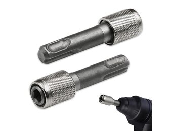 2 stuks SDS Plus-adapters, 6,35 mm bithouder, zeskantige schachtboorhouder, kan worden gebruikt voor zeskantboren, boren, hulzen, geschikt voor vierkante boorhamers, lichte punthakken