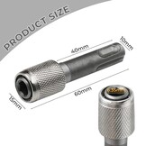 2 stuks SDS Plus-adapters, 6,35 mm bithouder, zeskantige schachtboorhouder, kan worden gebruikt voor zeskantboren, boren, hulzen, geschikt voor vierkante boorhamers, lichte punthakken