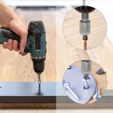 2 stuks SDS Plus-adapters, 6,35 mm bithouder, zeskantige schachtboorhouder, kan worden gebruikt voor zeskantboren, boren, hulzen, geschikt voor vierkante boorhamers, lichte punthakken