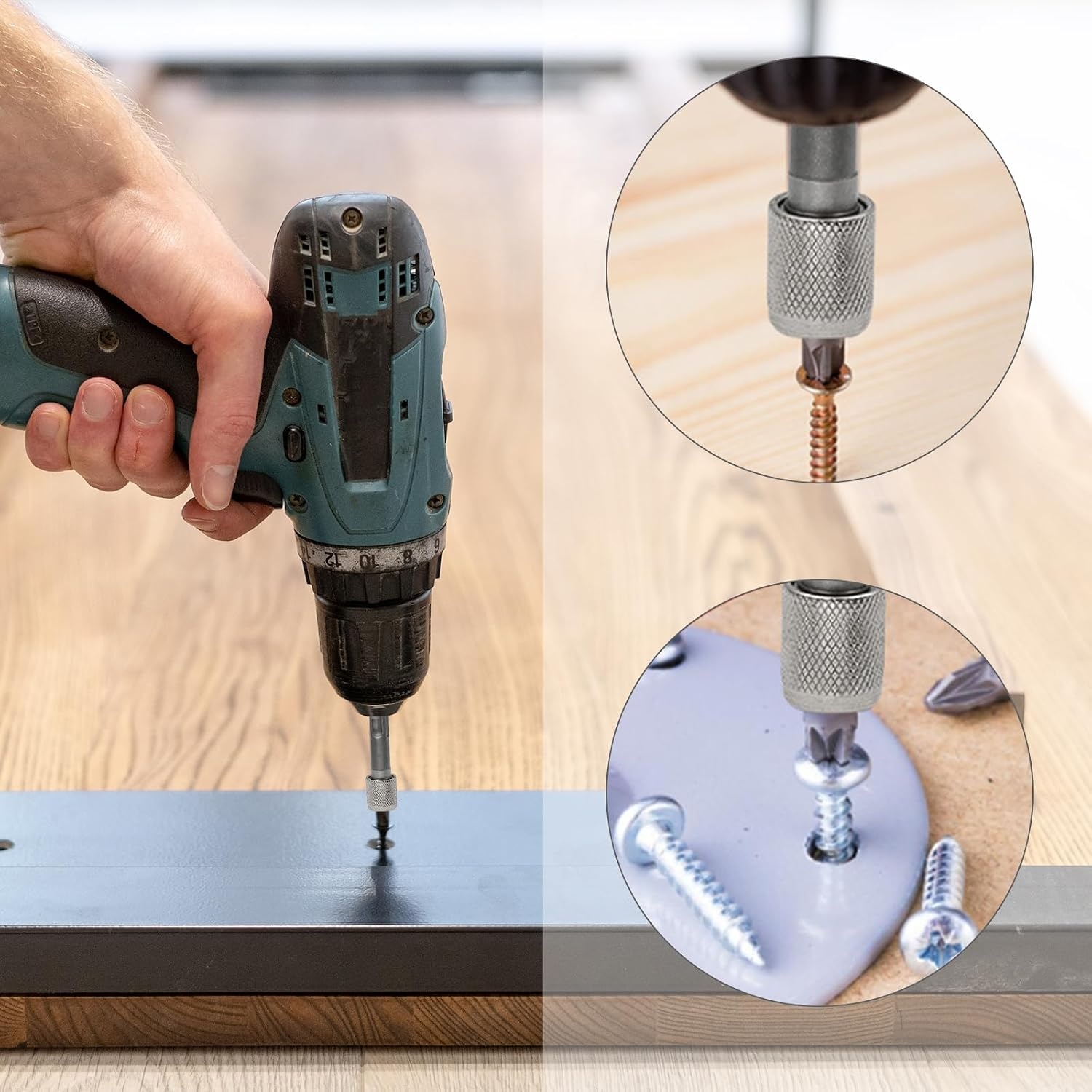 2 stuks SDS Plus-adapters, 6,35 mm bithouder, zeskantige schachtboorhouder, kan worden gebruikt voor zeskantboren, boren, hulzen, geschikt voor vierkante boorhamers, lichte punthakken