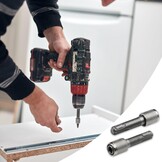 2 stuks SDS Plus-adapters, 6,35 mm bithouder, zeskantige schachtboorhouder, kan worden gebruikt voor zeskantboren, boren, hulzen, geschikt voor vierkante boorhamers, lichte punthakken