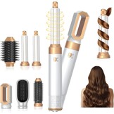 6-in-1 haarstylerset, multi-airstyler, krultang, auto-wrap, ronde borstelföhn, heteluchtborstel, voor styling, gladmaken, drogen, volume, krullen
