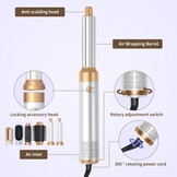 6-in-1 haarstylerset, multi-airstyler, krultang, auto-wrap, ronde borstelföhn, heteluchtborstel, voor styling, gladmaken, drogen, volume, krullen