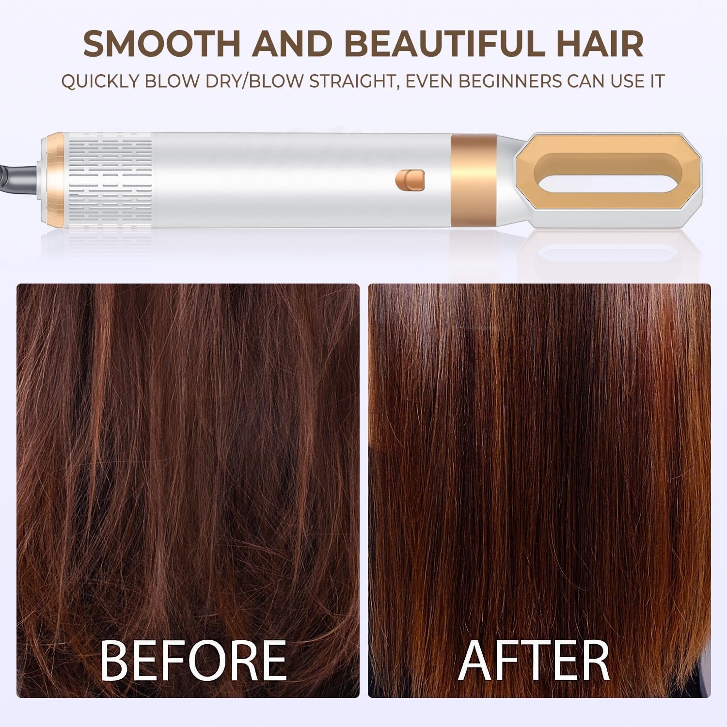 6-in-1 haarstylerset, multi-airstyler, krultang, auto-wrap, ronde borstelföhn, heteluchtborstel, voor styling, gladmaken, drogen, volume, krullen