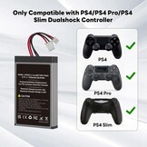 2 stuks reservebatterijen voor PS4-controller, 2026 upgrade 7200 mAh batterijen met hoge capaciteit, compatibel met Sony PS4 Slim/PS4 Pro Dualshock Controller CUH-ZCT2 CUH-ZCT2E CUH-ZCT1E CUH-ZCT1U