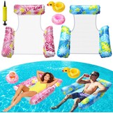 2x Opblaasbare Waterhangmat | 160kg | Inclusief Pomp & Bekers