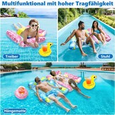 2x Opblaasbare Waterhangmat | 160kg | Inclusief Pomp & Bekers