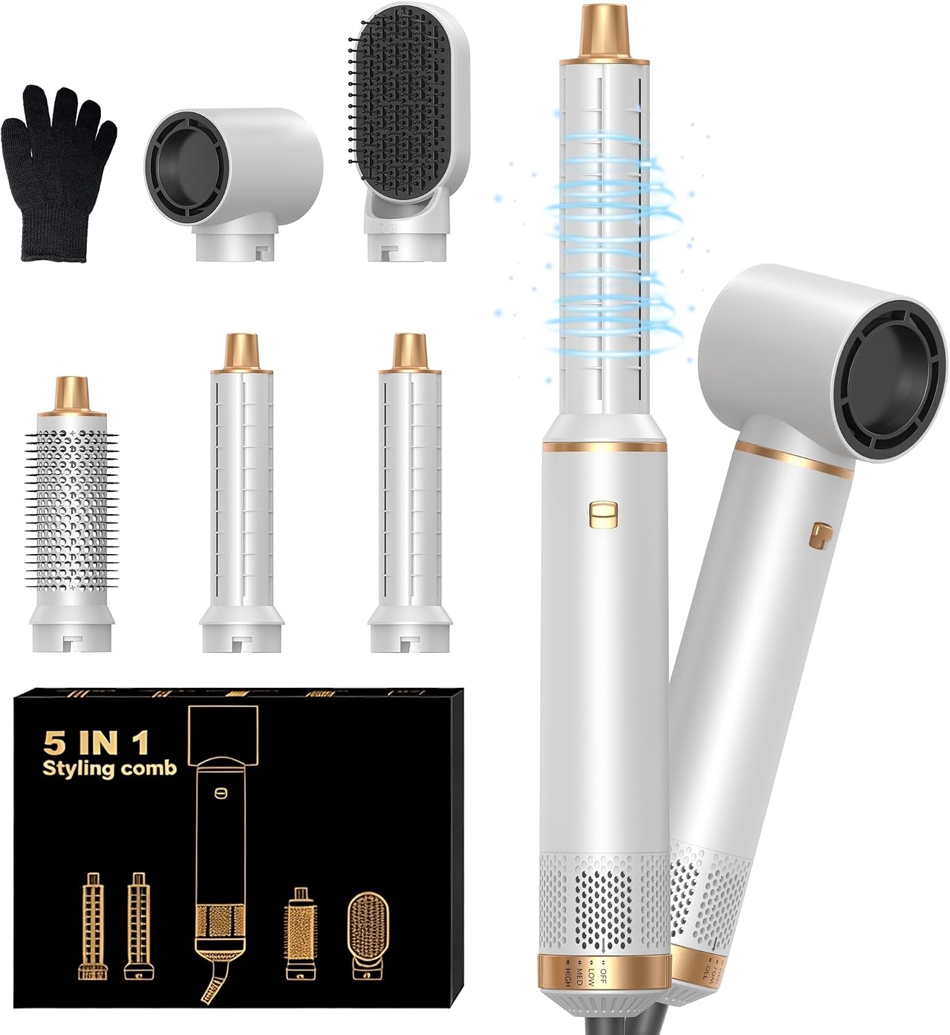 4-in-1 Föhnborstel Haarstyler - Ionentechnologie - 33% Korting