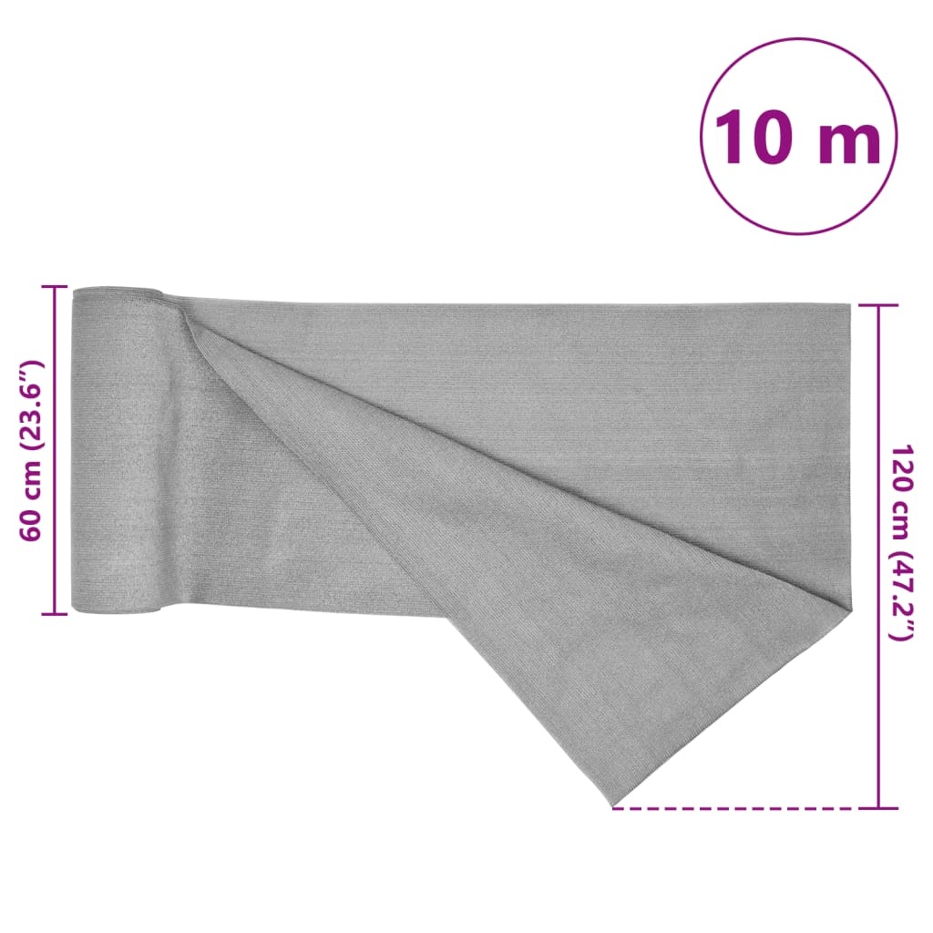 Privacynet 1.2x10m HDPE Lichtgrijs - 57% Korting