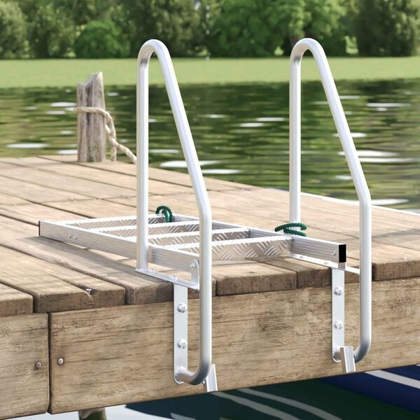 Aluminium 4-Treden Havensteigerladder Zilver - 54% Korting