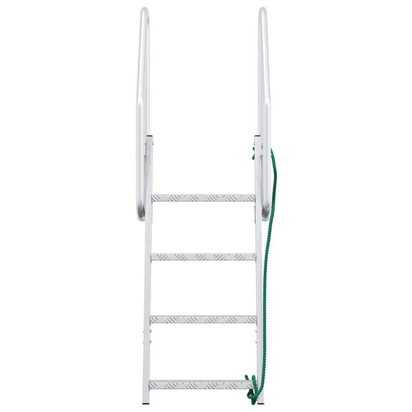 Aluminium 4-Treden Havensteigerladder Zilver - 54% Korting