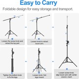 Verstelbaar Studiolamp Statief 400 cm - Luchtgeveerd Aluminium