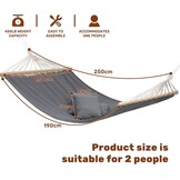 Tweepersoons Hangmat Donkergrijs - 32% Korting!